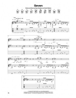 page one of Seven (Guitar Tab)