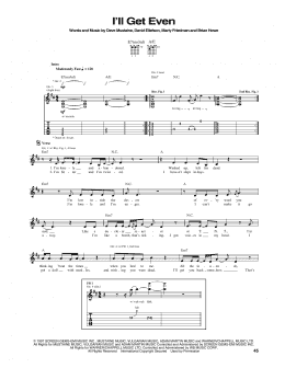 page one of I'll Get Even (Guitar Tab)