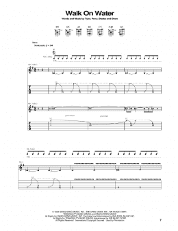 page one of Walk On Water (Guitar Tab)