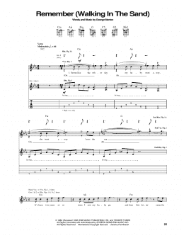 page one of Remember (Walking In The Sand) (Guitar Tab)
