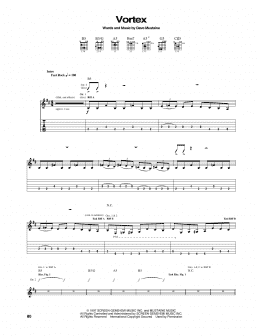 page one of Vortex (Guitar Tab)