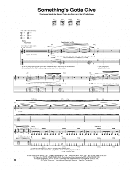 page one of Something's Gotta Give (Guitar Tab)