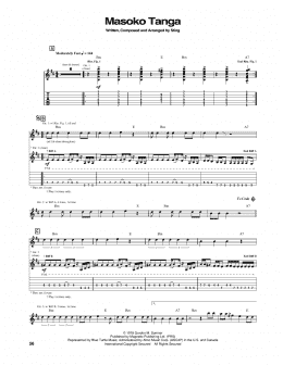 page one of Masoko Tanga (Guitar Tab)