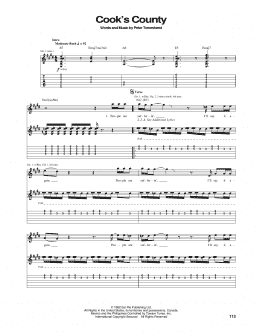 page one of Cook's County (Guitar Tab)