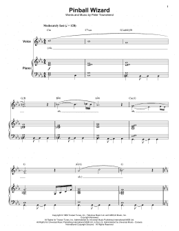 page one of Pinball Wizard (Keyboard Transcription)