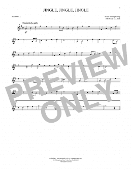 page one of Jingle, Jingle, Jingle (Alto Sax Solo)