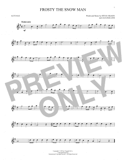 page one of Frosty The Snow Man (Alto Sax Solo)