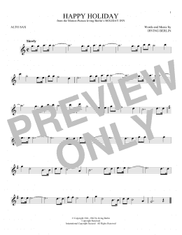 page one of Happy Holiday (Alto Sax Solo)