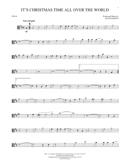 page one of It's Christmas Time All Over The World (Viola Solo)