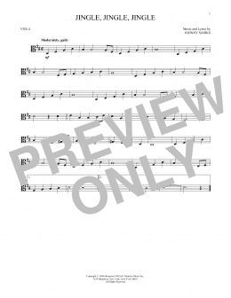 page one of Jingle, Jingle, Jingle (Viola Solo)