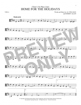 page one of (There's No Place Like) Home For The Holidays (Viola Solo)