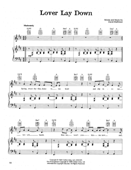 page one of Lover Lay Down (Piano, Vocal & Guitar Chords (Right-Hand Melody))
