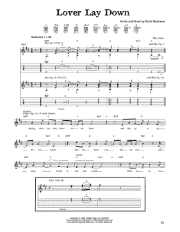 page one of Lover Lay Down (Guitar Tab)