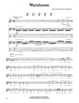 page one of Warehouse (Guitar Tab)