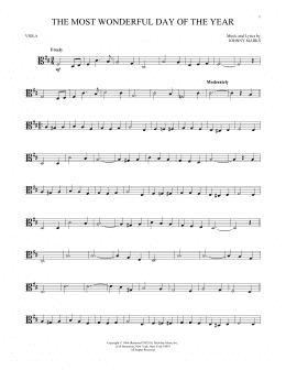 page one of The Most Wonderful Day Of The Year (Viola Solo)
