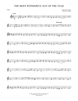 page one of The Most Wonderful Day Of The Year (French Horn Solo)