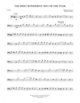 page one of The Most Wonderful Day Of The Year (Cello Solo)