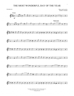 page one of The Most Wonderful Day Of The Year (Tenor Sax Solo)