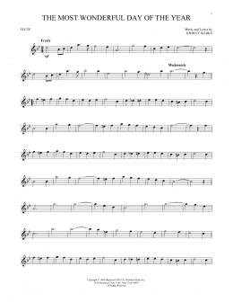 page one of The Most Wonderful Day Of The Year (Flute Solo)