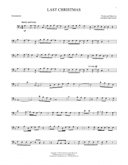 page one of Last Christmas (Trombone Solo)