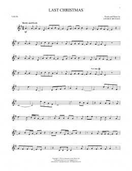 page one of Last Christmas (Violin Solo)