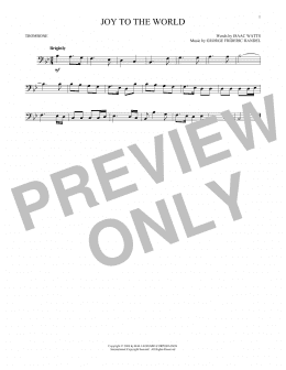 page one of Joy To The World (Trombone Solo)