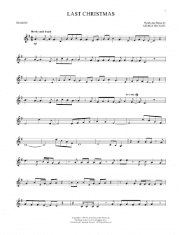 page one of Last Christmas (Trumpet Solo)