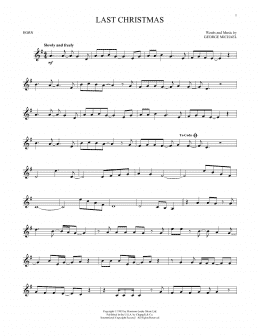 page one of Last Christmas (French Horn Solo)