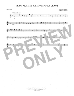 page one of I Saw Mommy Kissing Santa Claus (Alto Sax Solo)