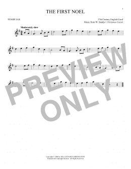 page one of The First Noel (Tenor Sax Solo)