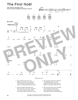 page one of The First Noel (Guitar Lead Sheet)