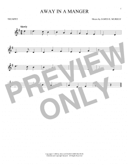 page one of Away In A Manger (Trumpet Solo)