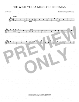 page one of We Wish You A Merry Christmas (Alto Sax Solo)