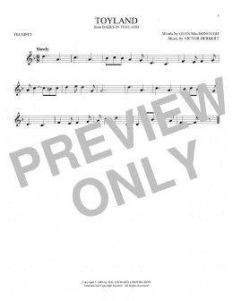 page one of Toyland (Trumpet Solo)
