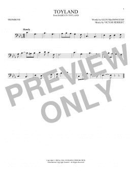 page one of Toyland (Trombone Solo)