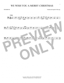 page one of We Wish You A Merry Christmas (Trombone Solo)