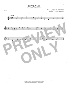 page one of Toyland (French Horn Solo)