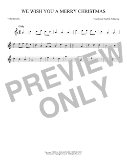 page one of We Wish You A Merry Christmas (Tenor Sax Solo)