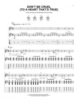 page one of Don't Be Cruel (To A Heart That's True) (Easy Guitar Tab)
