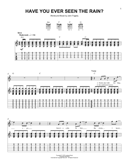 page one of Have You Ever Seen The Rain? (Easy Guitar Tab)