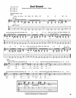 page one of God Smack (Guitar Tab)