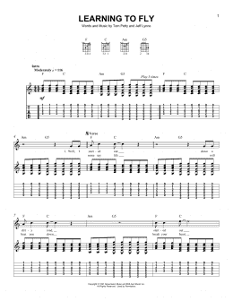 page one of Learning To Fly (Easy Guitar Tab)