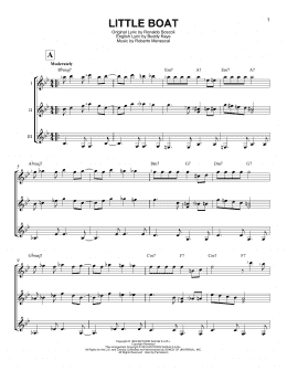 page one of Little Boat (O Barquinho) (Guitar Ensemble)