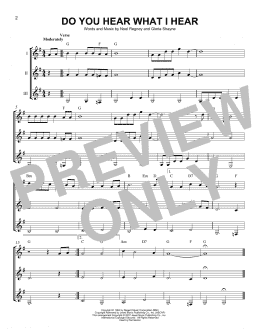 page one of Do You Hear What I Hear (Guitar Ensemble)