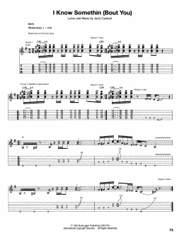 page one of I Know Somethin' (Bout You) (Guitar Tab)
