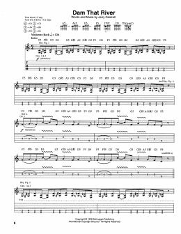 page one of Dam That River (Guitar Tab)