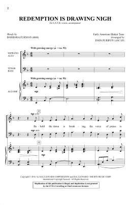 page one of Redemption Is Drawing Nigh (SATB Choir)