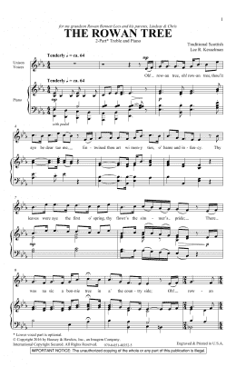 page one of The Rowan Tree (Unison Choir)