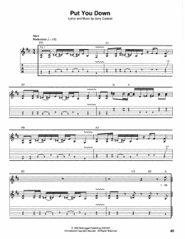 page one of Put You Down (Guitar Tab)