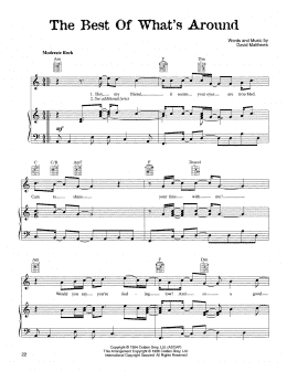 page one of The Best Of What's Around (Piano, Vocal & Guitar Chords (Right-Hand Melody))